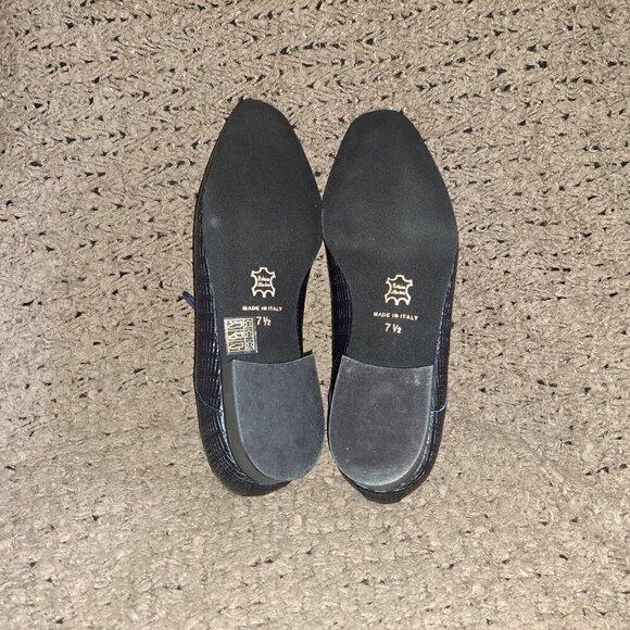 WERNER KERN-Ravenna-Blue/Black Printed Leather-Dance Shoes-Sz 7.5 UK/9 US-NWOB - Picture 7 of 8